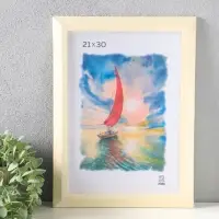 Фоторамка для фото 21&times;30 см, TEMO, мдф, (пластиковый экран), слоновая кость
