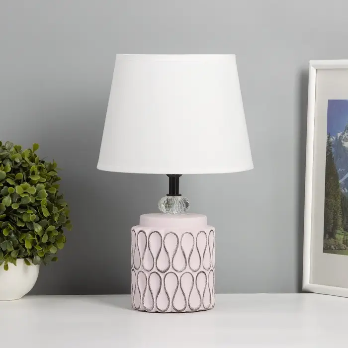 Лампа настольная RISALUX &laquo;Медитация&raquo;, Е14, 40 Вт, розовая, 20&times;20&times;35 см