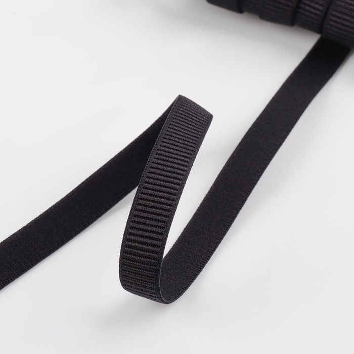 Резинка бельевая, в рубчик, 10 мм, 10 ± 1 м, цвет чёрный Резинка бельевая, в рубчик, 10 мм, 10 ± 1 м, цвет чёрный