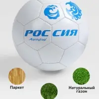Футбольный мяч ONLYTOP &laquo;Россия&raquo;, машинная сшивка, 32 панели, р. 5, PVC