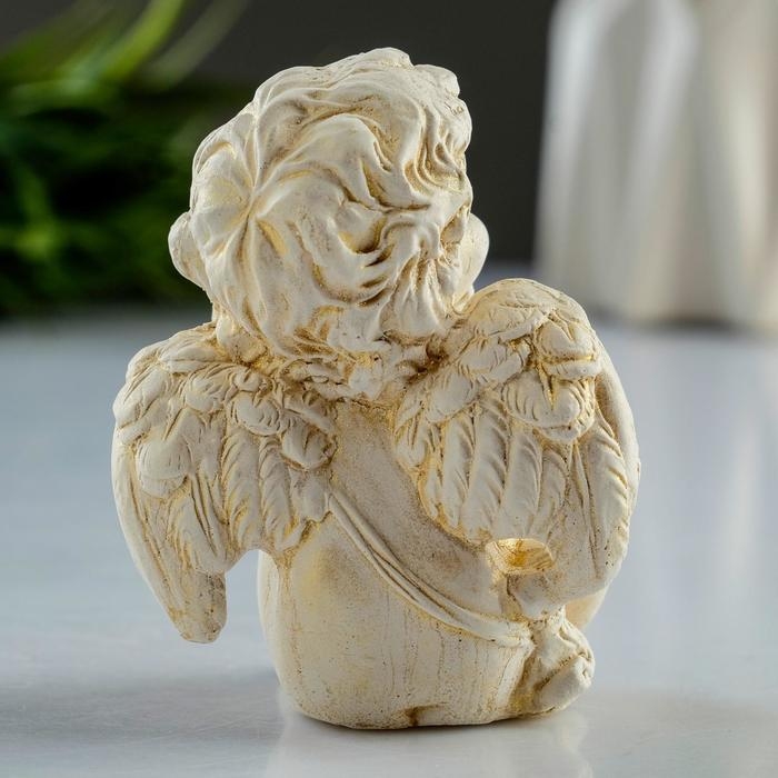 Фигура Фигура "Ангел с сердцем" позолота, 6х8х5см