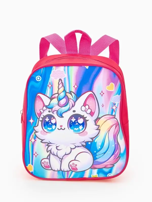Рюкзак детский 20,5*9*24, отд на молнии, единорог ярко-розовый Рюкзак детский 20,5*9*24, отд на молнии, единорог ярко-розовый
