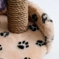 Лежанка с когтеточкой для котят, 34&times;26&times;34 см, джут, цвет МИКС