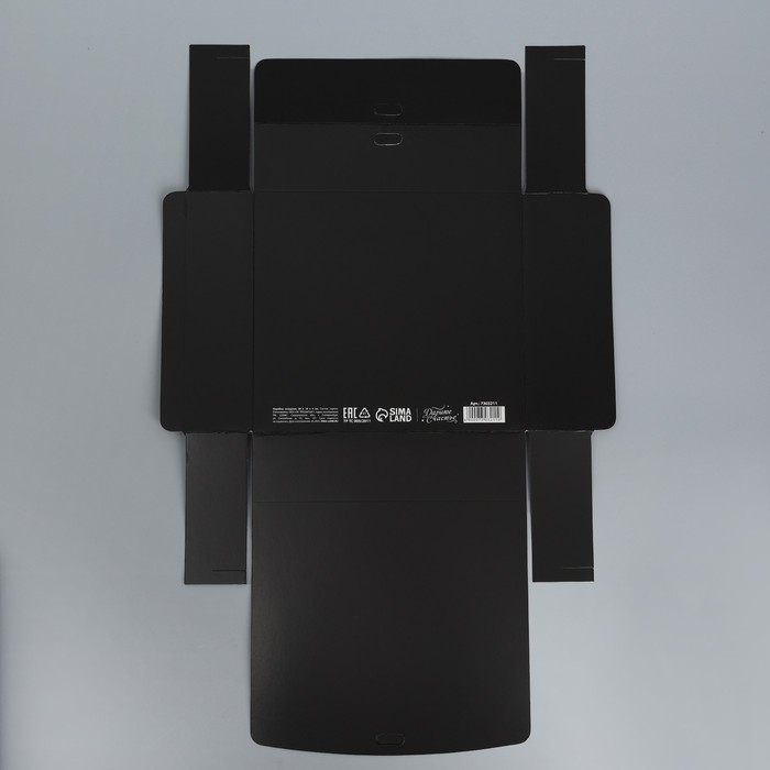 Коробка подарочная складная, упаковка, «Чёрная», 20 х 18 х 5 см, БЕЗ ЛЕНТЫ Коробка подарочная складная, упаковка, «Чёрная», 20 х 18 х 5 см, БЕЗ ЛЕНТЫ