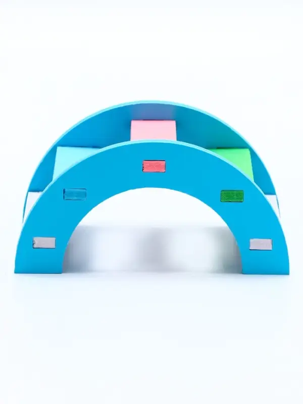 Лесенка для грызунов с цветными ступеньками, синий Лесенка для грызунов с цветными ступеньками, синий