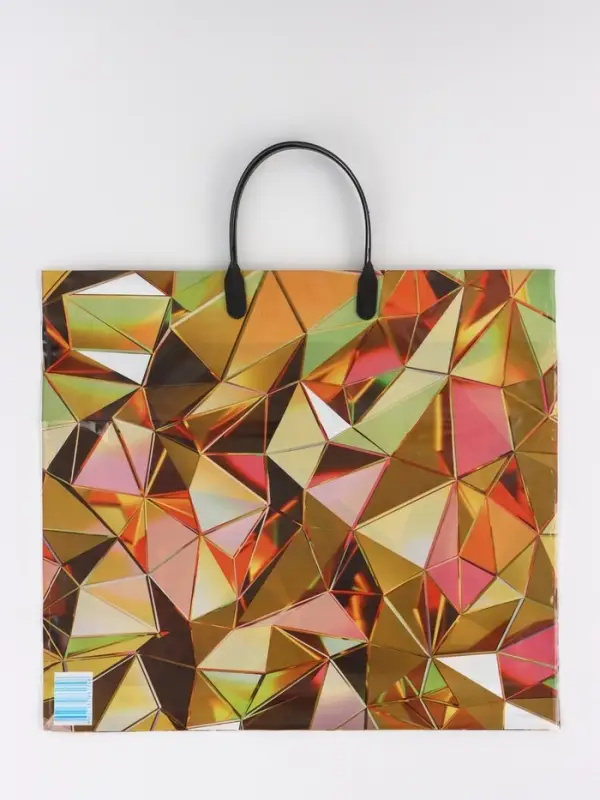 Пакет "Голден", полиэтиленовый с пластиковой ручкой, 38 х 34 + 3 см, 90 мкм