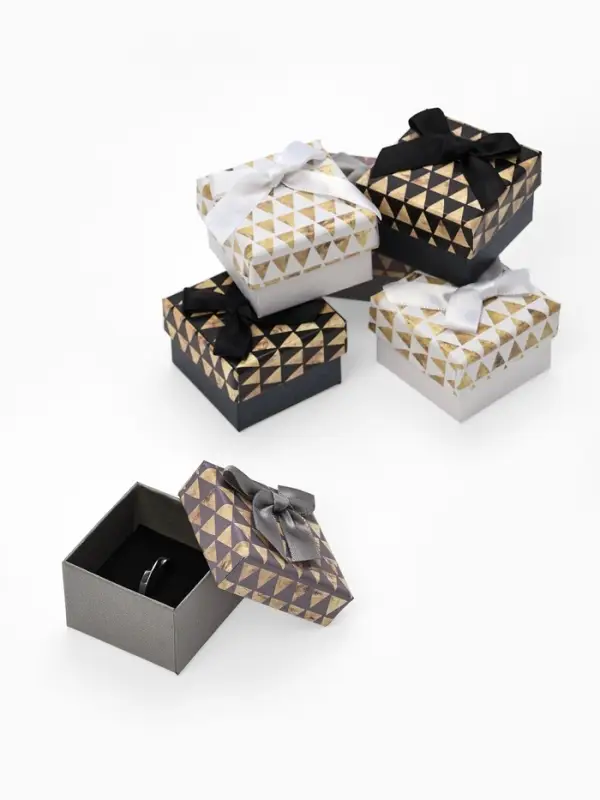 Набор подарочных коробочек 6 шт.  под кольцо &laquo;Треугольники&raquo;, 5&times;5, цвет МИКС (4346872)