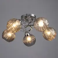 Светильник потолочный BayerLux &laquo;Эрион&raquo;, люстра 5хЕ27, 40 Вт, хром, 56&times;56&times;22 см