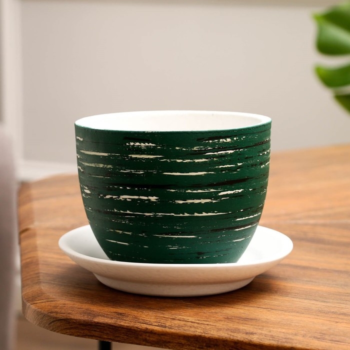 Горшок цветочный ТЕХНО зеленый 0,6 л Горшок цветочный ТЕХНО зеленый 0,6 л