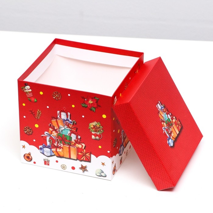 Новый год. Коробка Самосборная Новый год. Коробка Самосборная "Подарки" 15 х 15 х 15 см