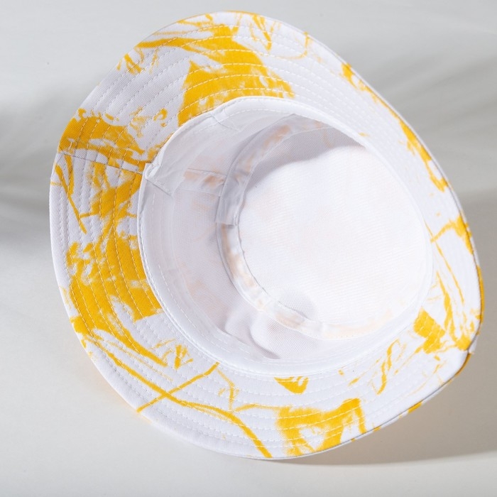 Панама детская MINAKU Панама детская MINAKU "Тай-Дай", цвет белый/жёлтый, р-р 54