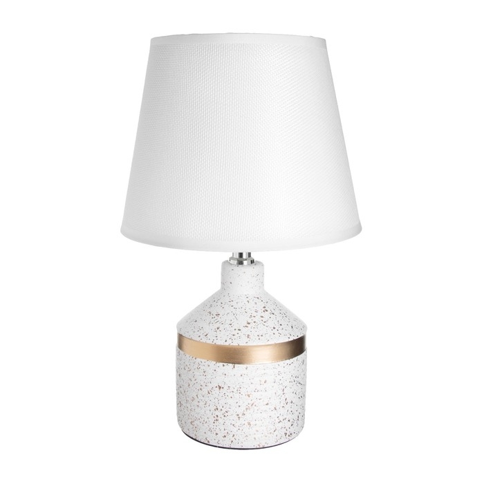 Настольная лампа Настольная лампа "Аквилина" Е14 40Вт бело-золотой 20х20х33 см RISALUX