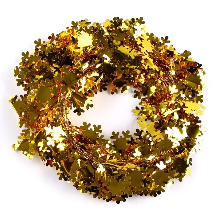 Новый год! Проволока для поделок и декора «Снежинка» длина — 5 метров, цвет золотой