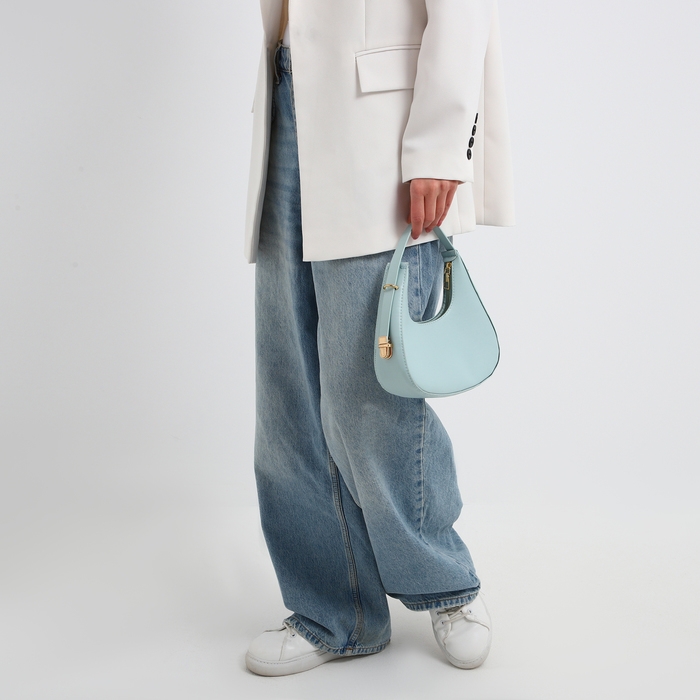 Сумка женская багет на молнии, цвет голубой Сумка женская багет на молнии, цвет голубой