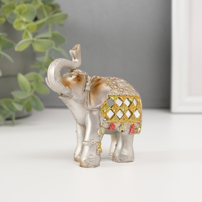 Сувенир полистоун зеркальные вставки (набор 7 шт) Сувенир полистоун зеркальные вставки (набор 7 шт) "Стадо слонов"11, 10, 8,5, 8, 7, 6,3;5,3см