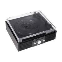 Проигрыватель виниловых дисков Ritmix LP-200B, 10 Вт, 3 скорости, BT, AUX, FM, RCA, черный