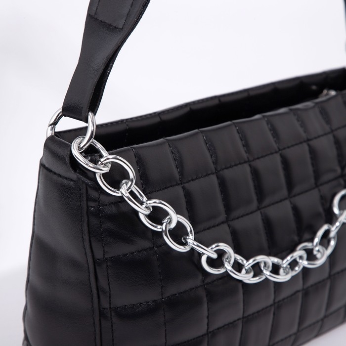 Сумка-багет на молнии, цвет чёрный Сумка-багет на молнии, цвет чёрный