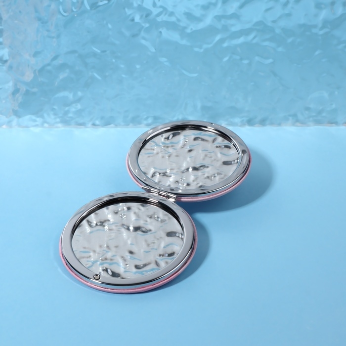 Зеркало - антистресс «Зайчик», складное, d = 7,2 см, с увеличением, искусственная кожа, цвет розовый Зеркало - антистресс «Зайчик», складное, d = 7,2 см, с увеличением, искусственная кожа, цвет розовый