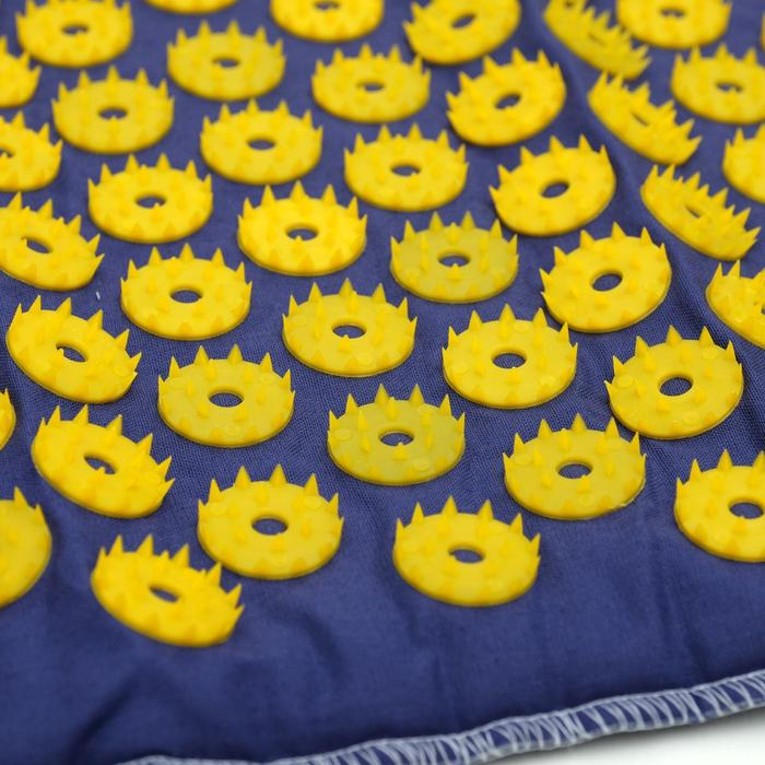 Комплект аппликаторов Azovmed: Комплект аппликаторов Azovmed: "Коврик" на мягкой подложке, 242 колючки, 41х60 см + «Валик», 90 колючек, 38х10 см, сине-жёлтый