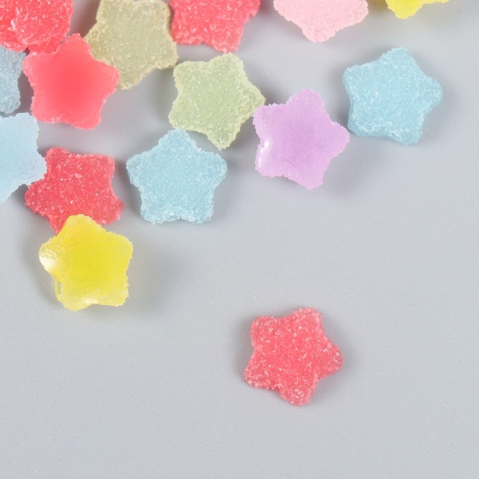 Декор для творчества пластик Декор для творчества пластик "Звёздочки-мармелад" набор 30 шт МИКС 1х1х0,5 см