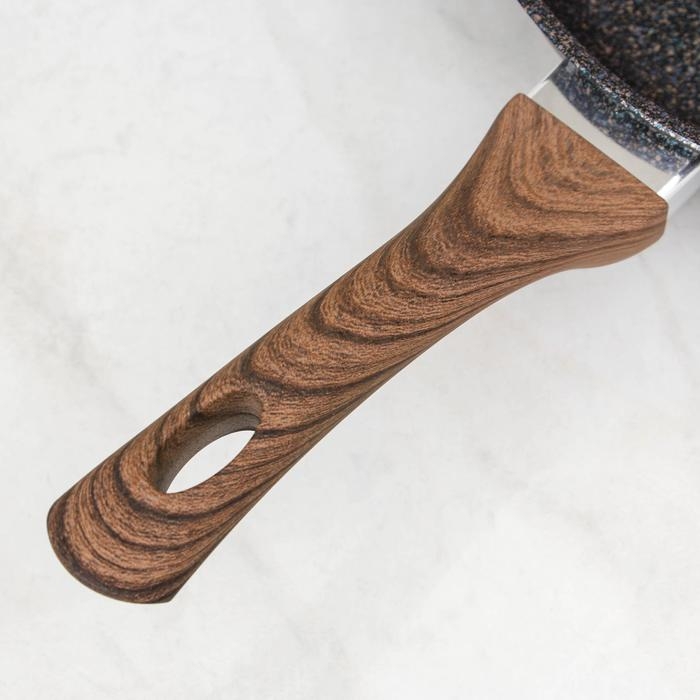 Сковорода KUKMARA Granit ultra blue, d=26 см, пластиковая ручка, стеклянная крышка, антипригарное покрытие Сковорода KUKMARA Granit ultra blue, d=26 см, пластиковая ручка, стеклянная крышка, антипригарное покрытие