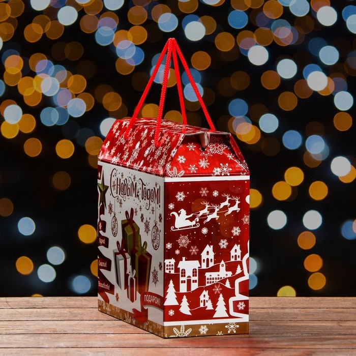 Новый год. Коробка подарочная складная Новый год. Коробка подарочная складная "Аврора" 23 х 10 х 22 см.