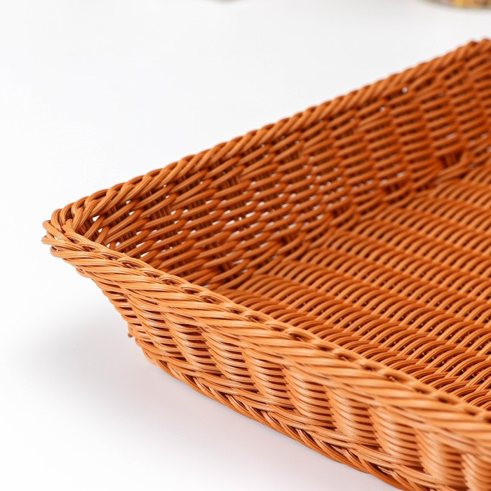 Корзина для продуктов Доляна, 40×29,5×7 см, цвет коричневый