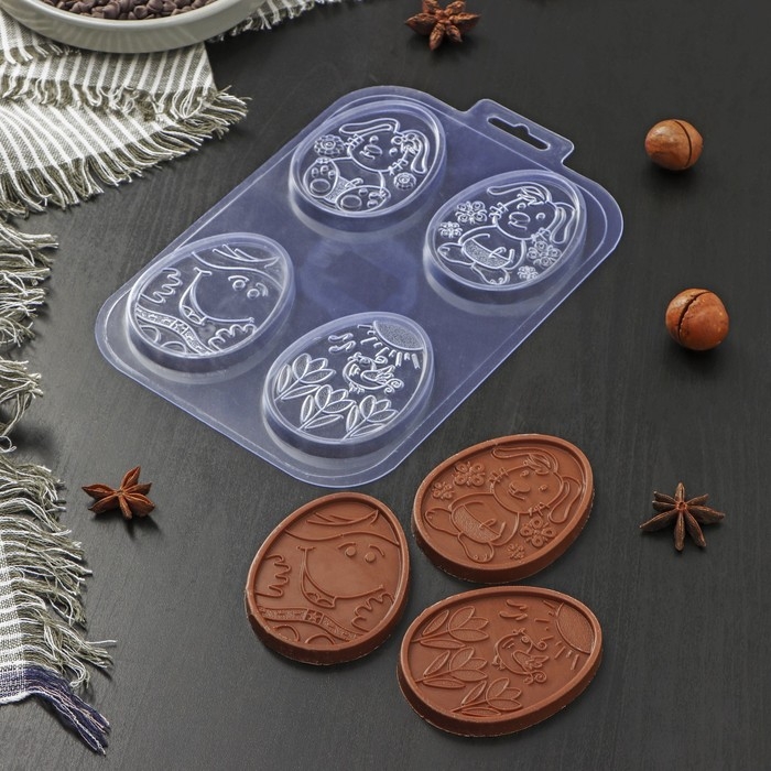 Форма для шоколада и конфет пластиковая «Шоко-яйца.Детская радость», 21×14 см, цвет прозрачный Форма для шоколада и конфет пластиковая «Шоко-яйца.Детская радость», 21×14 см, цвет прозрачный