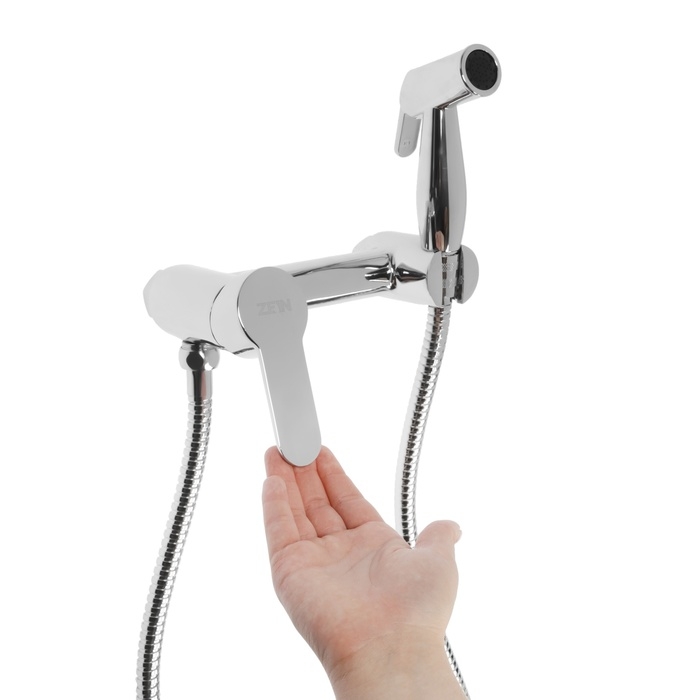 Смеситель с гигиеническим душем ZEIN Z4053, картридж керамика 35 мм, цинк, хром Смеситель с гигиеническим душем ZEIN Z4053, картридж керамика 35 мм, цинк, хром