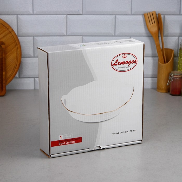 Форма для запекания Sezar, 1.3 л, фарфор, Иран Форма для запекания Sezar, 1.3 л, фарфор, Иран