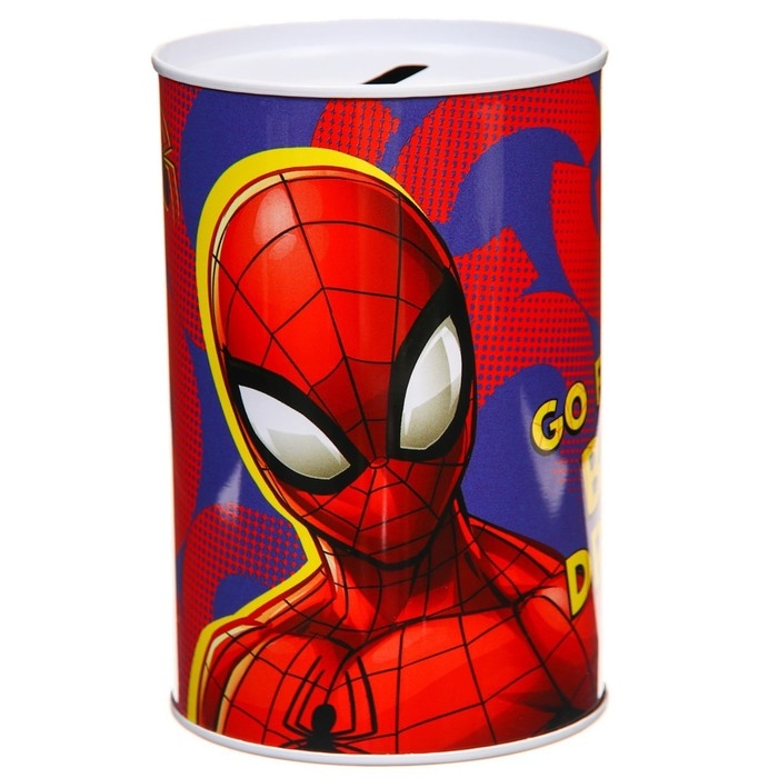 Копилка металлическая, 6,5 см х 6,5 см х 12 см Копилка металлическая, 6,5 см х 6,5 см х 12 см "Big money. Big dream", Человек-паук