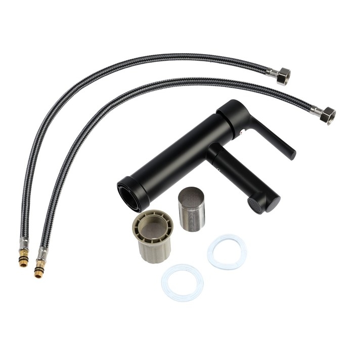 Смеситель для раковины ZEIN Z3693, однорычажный, поворотный излив высотой 9 см, черный Смеситель для раковины ZEIN Z3693, однорычажный, поворотный излив высотой 9 см, черный