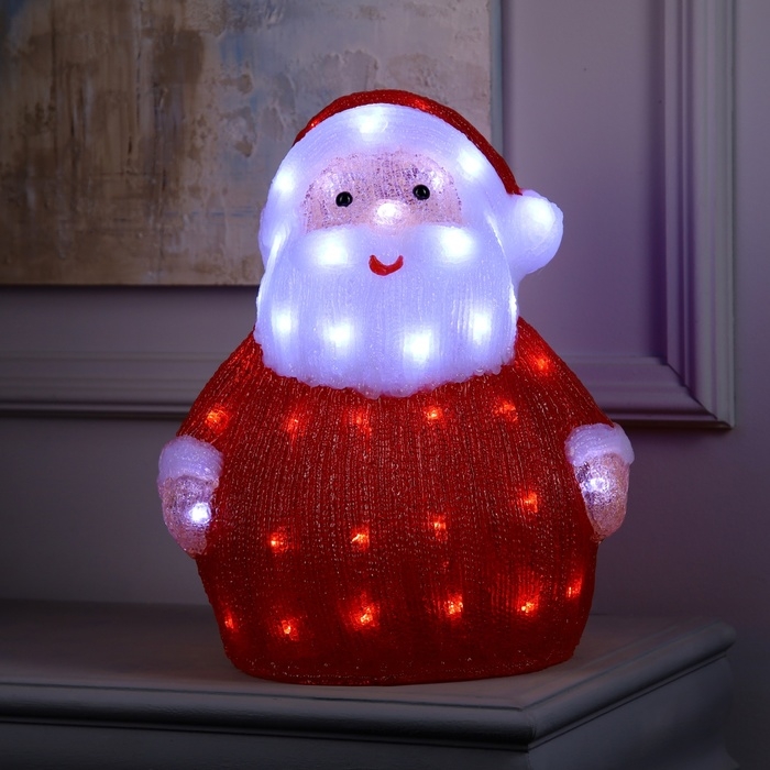 Фигура акрил.  Фигура акрил. "Дед Мороз" 40x60x47 см, 35 LED, 220V, свечение белое