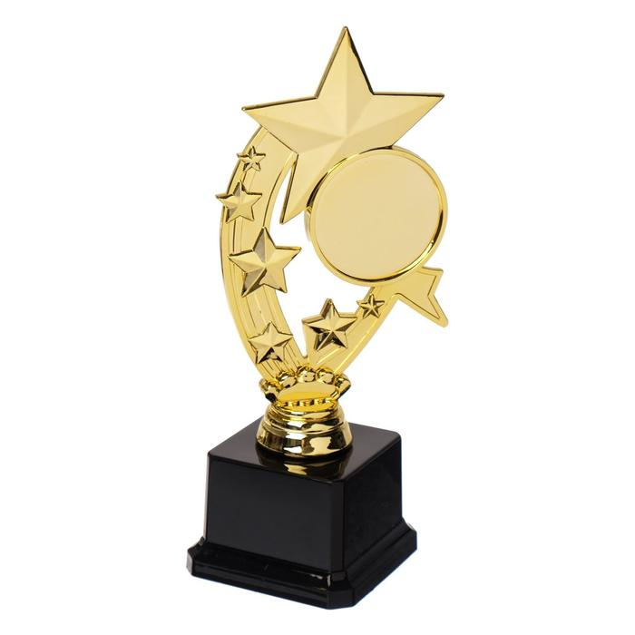 Наградная фигура «Звезда», подставка пластик черная, 22 х 9,5 х 7,5 см.