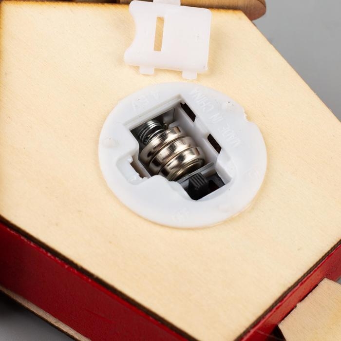 Ёлочная игрушка «Домик со снеговиком», от батареек, свечение тёплое белое Ёлочная игрушка «Домик со снеговиком», от батареек, свечение тёплое белое