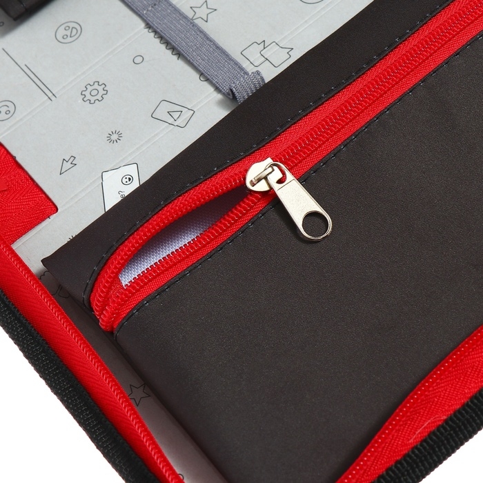 Пенал 1 секция 140 х 210 х 40 мм, откидной карман и косметичка, тканевый, Calligrata TOP Content Пенал 1 секция 140 х 210 х 40 мм, откидной карман и косметичка, тканевый, Calligrata TOP Content "Крутая тачка"