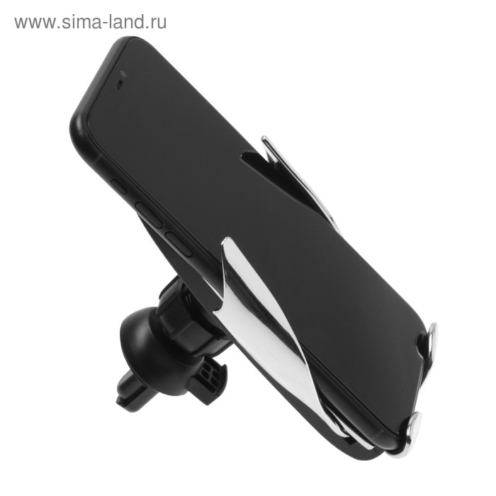 Держатель телефона, беспроводная зарядка, сенсорный захват 6-9.5 см, хром Держатель телефона, беспроводная зарядка, сенсорный захват 6-9.5 см, хром