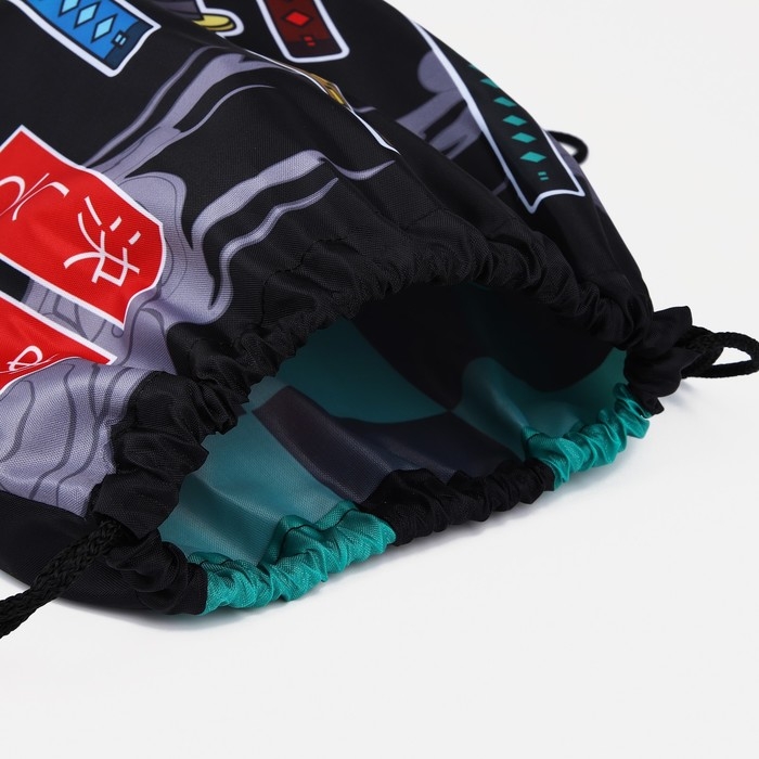 Мешок для обуви на шнурке, цвет чёрный/разноцветный Мешок для обуви на шнурке, цвет чёрный/разноцветный