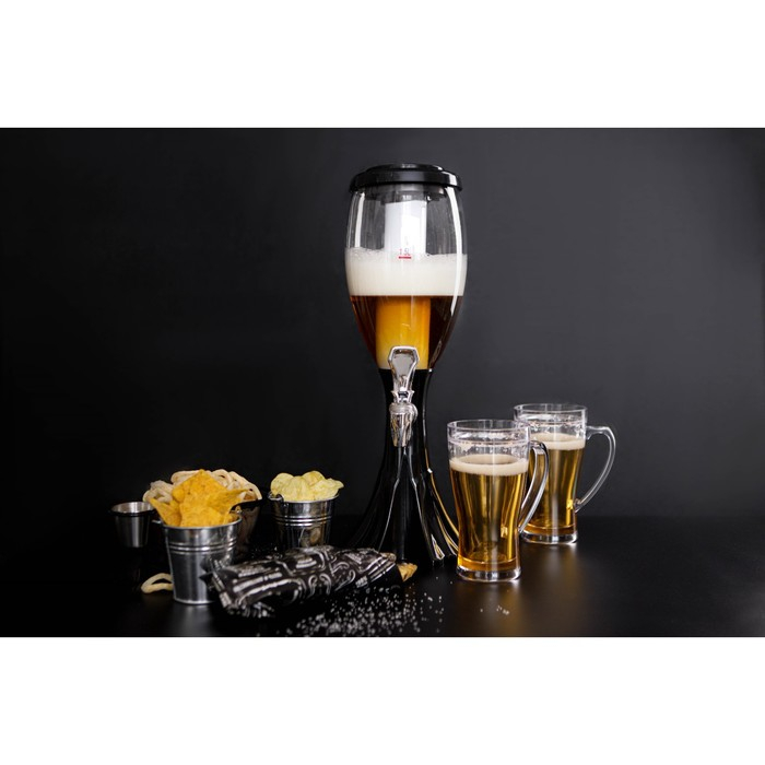 Башня пивная «Вавилон», 2 л, цвет чёрный Башня пивная «Вавилон», 2 л, цвет чёрный