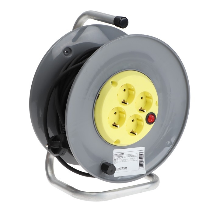 Удлинитель мороз-кий на катушке Luazon Lighting ECO, 4 роз, 25 м, 16 А, КГ 3х1.5 мм2,с выкл Удлинитель мороз-кий на катушке Luazon Lighting ECO, 4 роз, 25 м, 16 А, КГ 3х1.5 мм2,с выкл