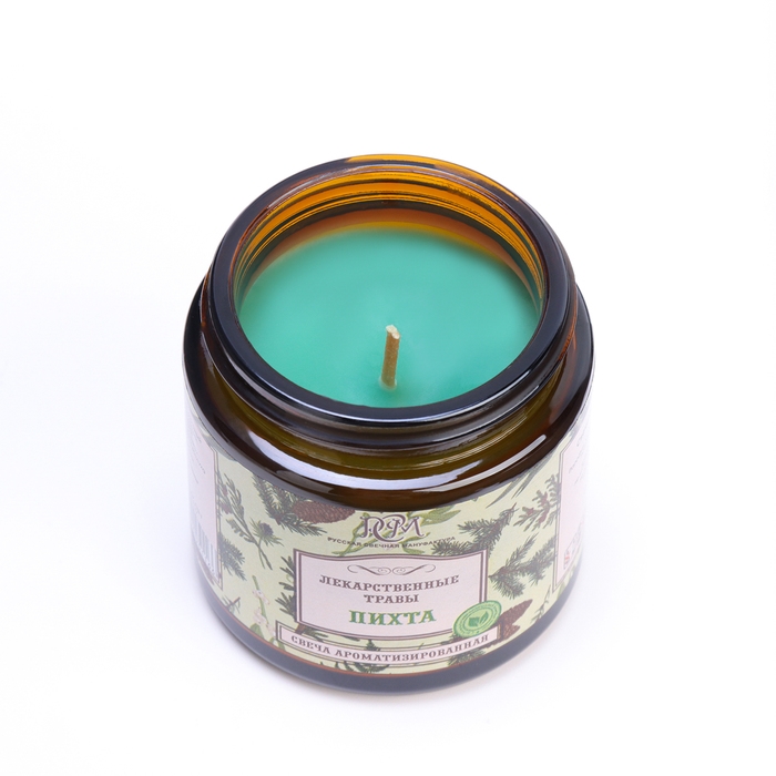 Свеча в банке ароматизированная  Свеча в банке ароматизированная "Пихта", время горения 15 ч