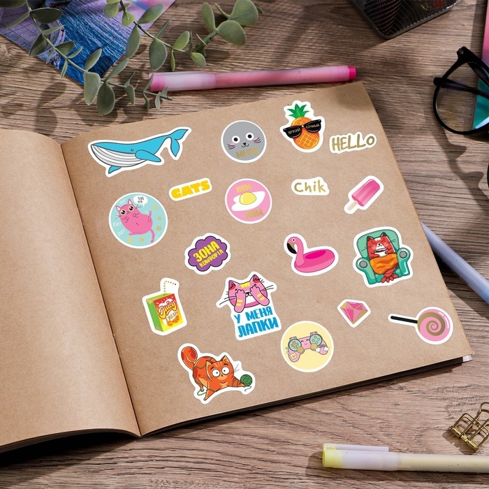 Наклейки детские в стикербуке «Настройся на позитив», 8 листов, 14 х 21 см Наклейки детские в стикербуке «Настройся на позитив», 8 листов, 14 х 21 см