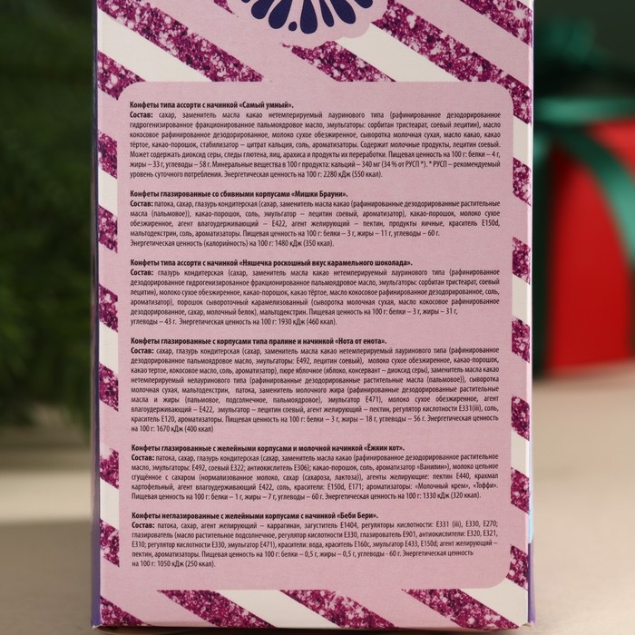 Конфеты в коробке сделай открытку сам "Сказочный год"