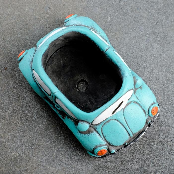 Горшок Горшок "Машинка" зеленый, 14,5х9х6см