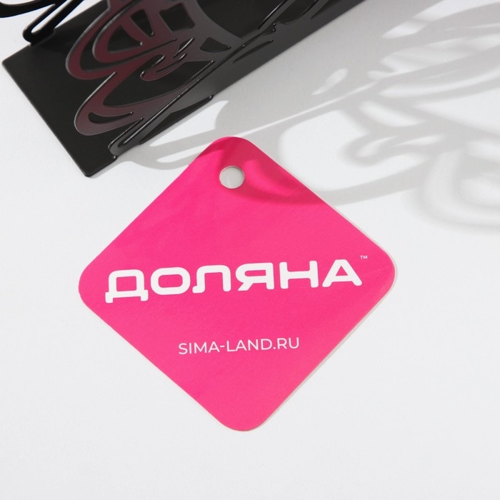 Салфетница Доляна «Кофе», 14×4×10 см, цвет чёрный Салфетница Доляна «Кофе», 14×4×10 см, цвет чёрный