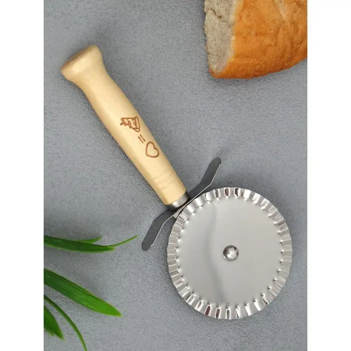 Нож для пиццы и теста  Нож для пиццы и теста "Пицца - любовь"18,5 см, ребристый