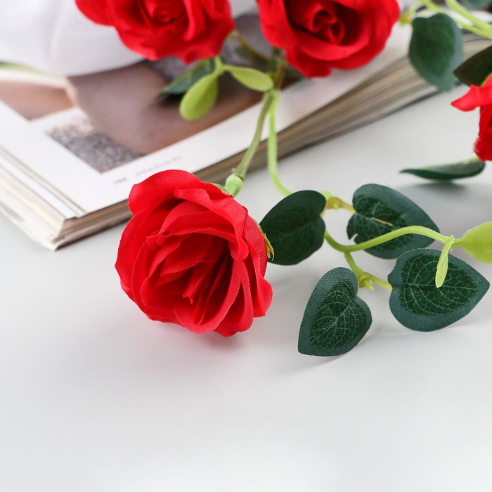 Цветы искусственные  Цветы искусственные "Роза эустома" 47 см, микс