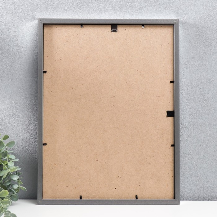 Фоторамка пластик Фоторамка пластик "МИРАМ" 30х40 см серебро (пластиковый экран)