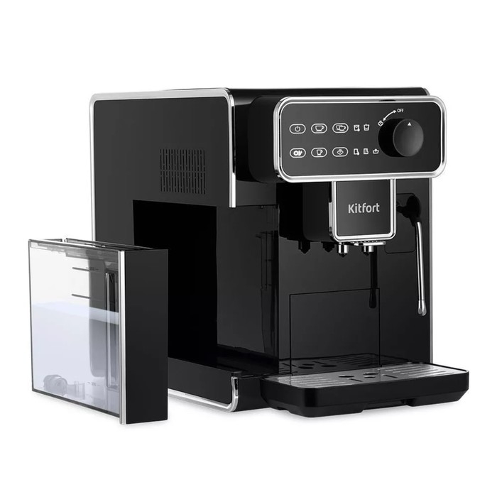 Кофемашина Kitfort КТ-7256, автоматическая, 1350 Вт, 1.5 л, чёрная Кофемашина Kitfort КТ-7256, автоматическая, 1350 Вт, 1.5 л, чёрная