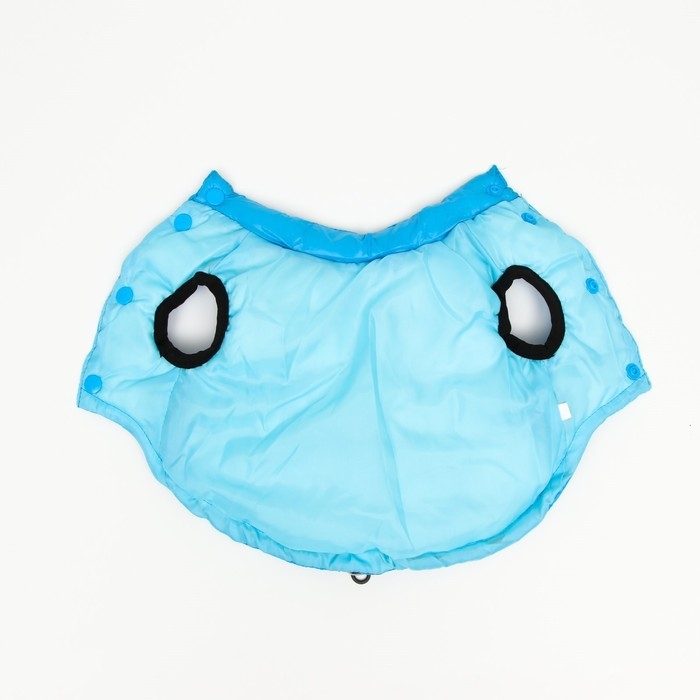 Куртка для собак со светоотражающей шлейкой, размер 18 (ДС 40, ОГ 50, ОШ 38), голубая Куртка для собак со светоотражающей шлейкой, размер 18 (ДС 40, ОГ 50, ОШ 38), голубая